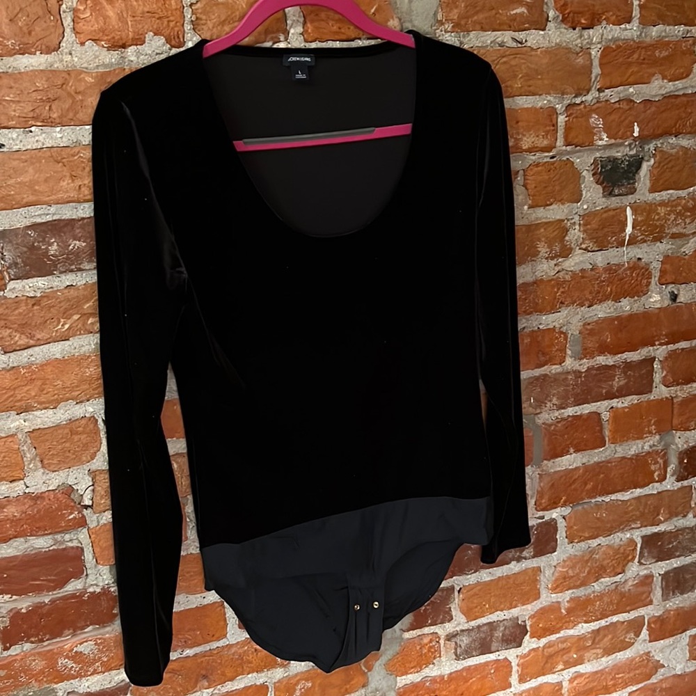 J. Crew Black Velvet Bodysuit